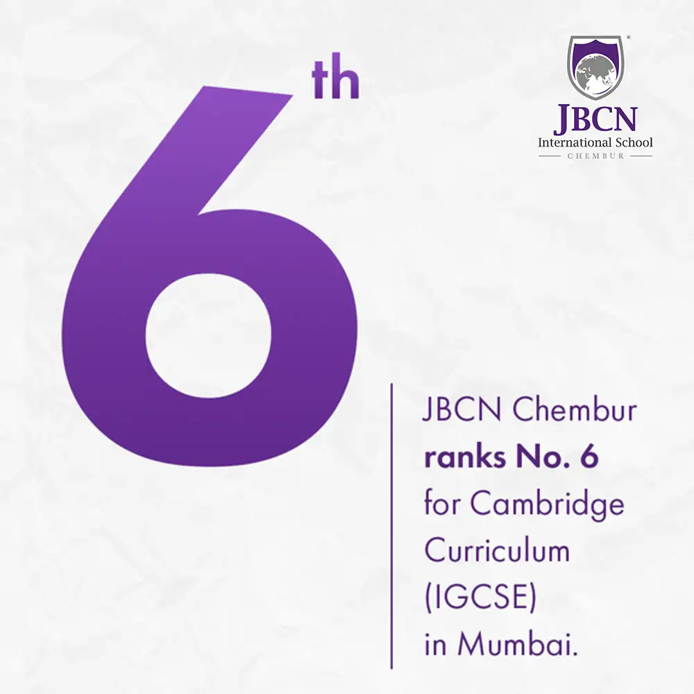 Ranked No.6 in IGCSE in Mumbai (Cambridge Curriculum)